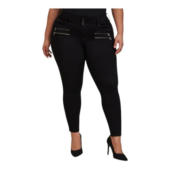 Torrid SuperSoft Stretch High-Rise Jeggings Olive Green Plus-Size 26S - Picture 3 of 13